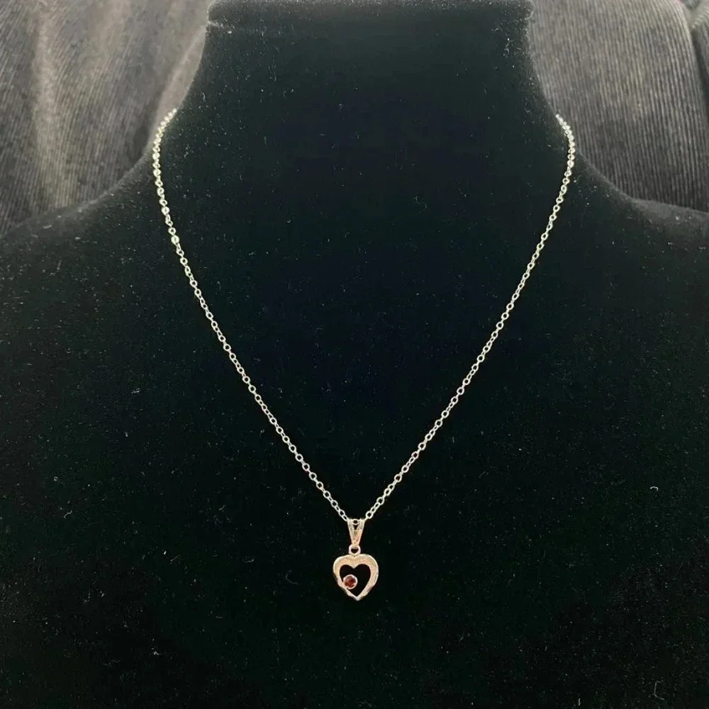 Tiny Heart Pendant on Silver 925 Necklace